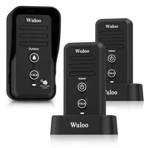 wuloo wireless intercom doorbell  black wulooofficial