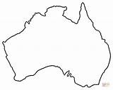 Australia Map Coloring Template Clipart Pages Outline Printable Drawing Transparent sketch template