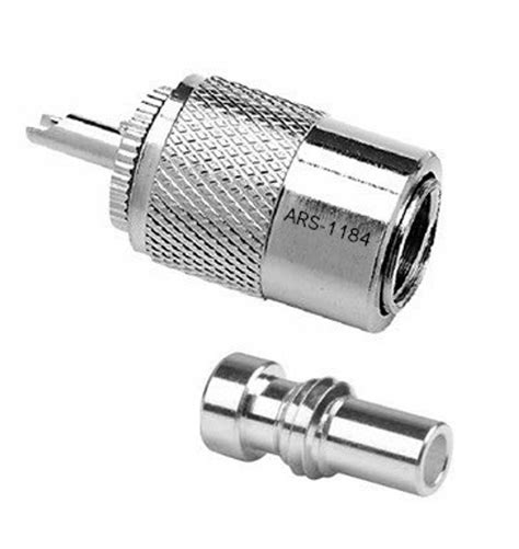 pl  ug  uhf male  easy  solder silver teflon coaxial connector  rg  mini