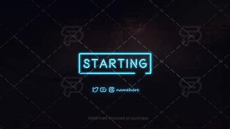 neon sign stream banner scenes streamplay graphics