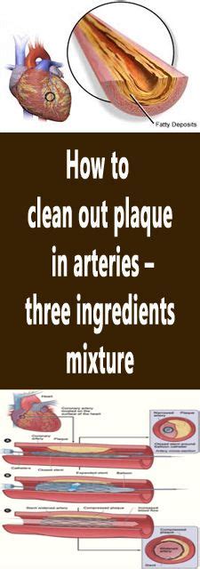how to clean out plaque in arteries three ingredients mixture