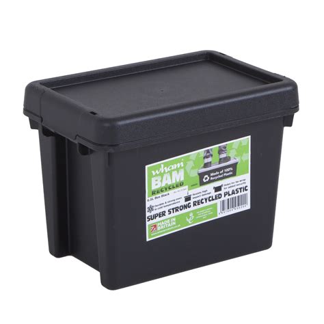 wham recycled black storage box  lid