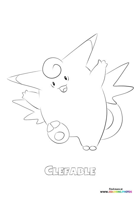 clefable coloring pages  kids