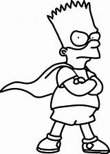 Pages Coloring Simpson Bartman Bart Template sketch template