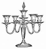 Clip Vintage Clipart Antique Candelabra Candle Holder Drawing Candles Antiques Holders Old Cliparts Olddesignshop Library Style Clipground Printable Size sketch template