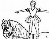 Trapezistas Trapezista Cavalo Heureux Acrobate Coloritou Colorier sketch template