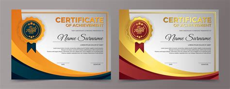 colorful award certificate template set  vector art  vecteezy