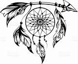 Catcher Dream Dreamcatcher Tattoo Drawing Drawings Native American Heart Coloring Pages Vector Tattoos Atrapasueños Istockphoto Unique Shaped sketch template