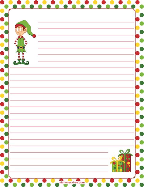 printable elf stationery