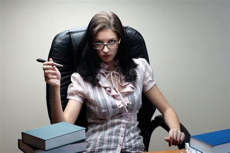 Secretary Sit At The Table Stock Image Image Of Business 12165611