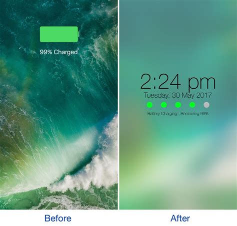 revamp  lock screens battery charging display  charge