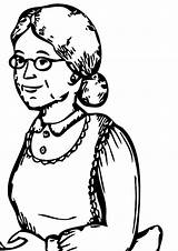 Grandmother Coloring Pages Sketch Drawing Color Girl Going Printable Supermarket Getdrawings Luna Getcolorings sketch template