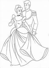 Coloring Wedding Disney Pages Cinderella Comments sketch template