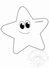 Star Cartoon Whimsical Clipart Printable Coloring Cute sketch template