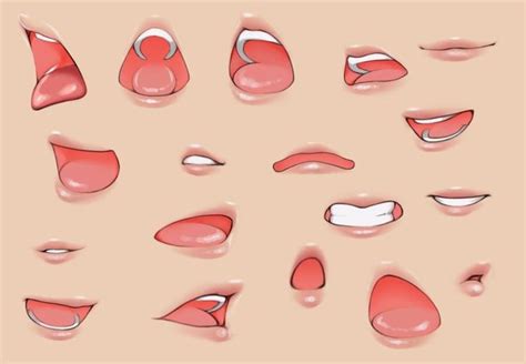 a collection of mouths by doublezip on deviantart lips drawing