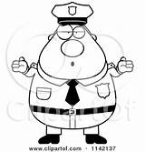 Clipart Police Careless Cartoon Chubby Shrugging Man Cory Thoman Outlined Coloring Vector 2021 sketch template