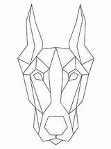 Geometrische Vormen Shapes Dobermann sketch template