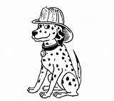 Fire Dog Coloring Smiling Pages sketch template