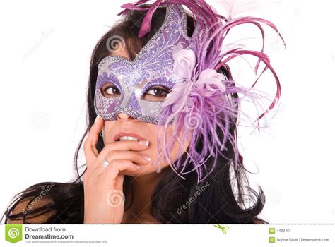 Woman Wearing Mask Stock Image Image 4492461