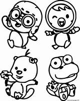 Pororo Loopy Crong Petty Beaver Wecoloringpage sketch template