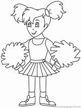 Coloring Pages Cheerleading Uniform Print Cheer Sports Cheerleaders Cheerleader School Printable Color Basketball Kids Stunts Colouring Football Book Getcolorings Boyama sketch template