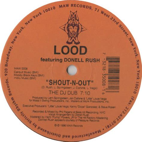 lood featuring donell rush shout   pubblicazioni discogs