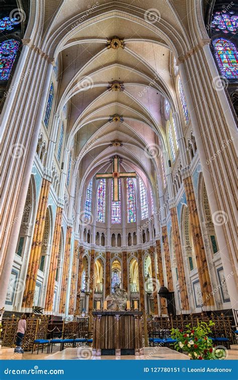 interior   cathedral   lady  chartres  france stock image image  eureetloir