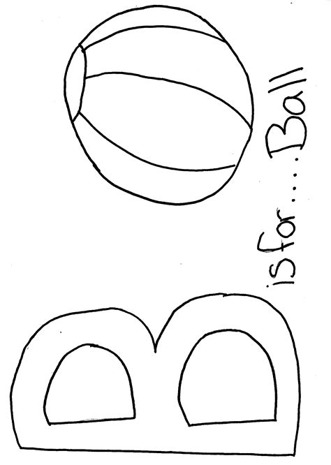 alphabet coloring pages introduces  letter     ball