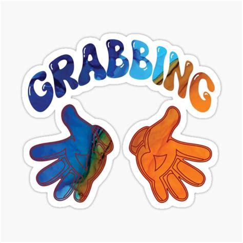 hand grabbing meme design sticker  nalakaroshan redbubble
