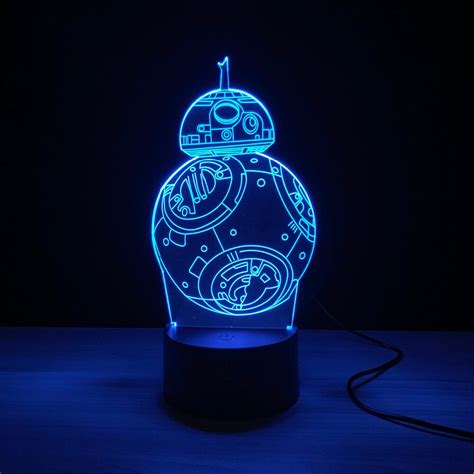 Cartoon Figure Star Wars Bb 8 Robot 3d Lamp Led Usb Mood Night Light