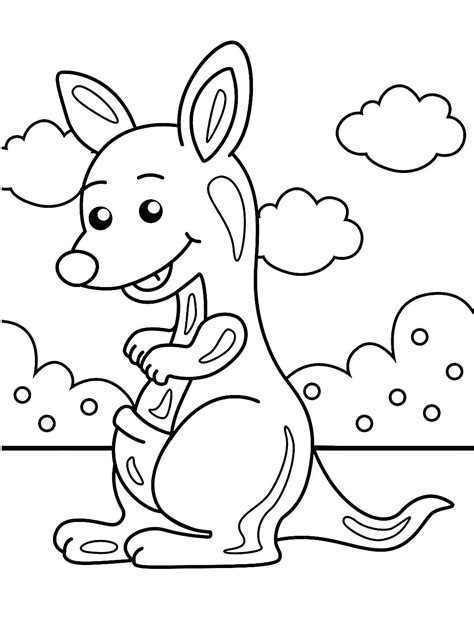 cute kangaroo coloring page  print  color