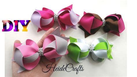 diy ribbons hair bow easy tutorial how to make bow youtube