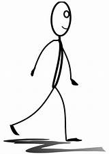 Walking Walk Coloring Stick Figure Clip Al Figures Man Large Pages sketch template