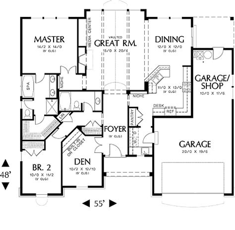 craftsman house plan   bedrooms   baths plan