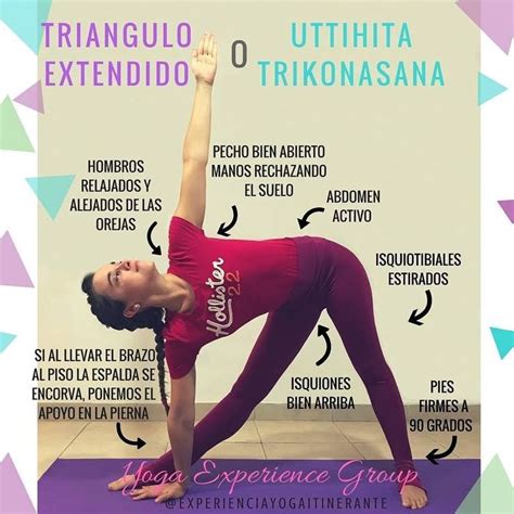 experimenta yoga on instagram “ ️trikonasana postura del triÁngulo ️