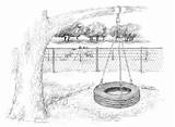 Tire Swing Coloring 14kb 301px Drawing Nasdonline sketch template