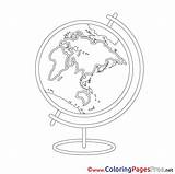 Coloring Pages School Globe Printable Sheet Title sketch template