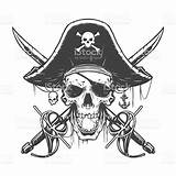 Pirate Skull Vector Illustration Pirata Calavera Totenkopf Tattoo Piratas Head Drawings Sketch Flag Choose Board Dibujos Tattoos Tatuajes sketch template