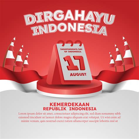 Hari Kemerdekaan Indonesia Means Indonesian Independence Day Poster