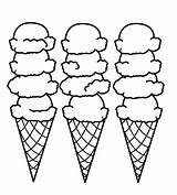 Sundae Coloring Ice Cream Popular sketch template