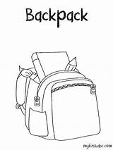 Coloring Pages Backpack Cpu Clipart Printable Getcolorings Getdrawings Library Popular Furniture sketch template