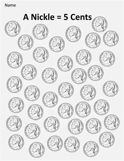 nickel coin pages coloring pages