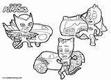 Pj Masks Coloring Pages Catboy Vehicles Printable Kids Mask Car Color Cars Colorir Boys Bettercoloring Adults Sheets Print Friends sketch template