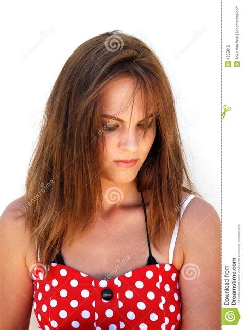 sad teen stock image image of girls facial down grieving 4355615