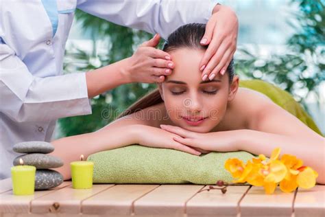 The Young Woman During Massage Session Stock Image Image Of Healthy