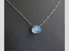 Moonstone necklace June Birthstone solitaire, Eco friendly gift