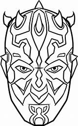 Darth Maul Wars Star Coloring Vader Easy Drawing Mask Drawings Characters Draw Pages Helmet Kids Step Ausmalbilder Printable Dessin Template sketch template