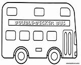 Bus Double Decker Coloring Pages Print Doubledecker sketch template