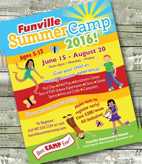 summer camp brochure template free download