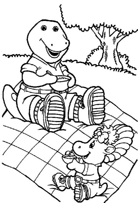 barney coloring pages coloringpagescom